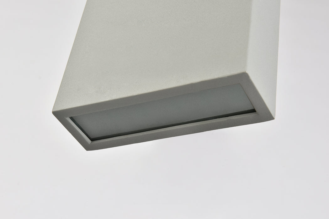 Elegant Lighting LDOD4023S LED Outdoor Wall Lamp, Silver