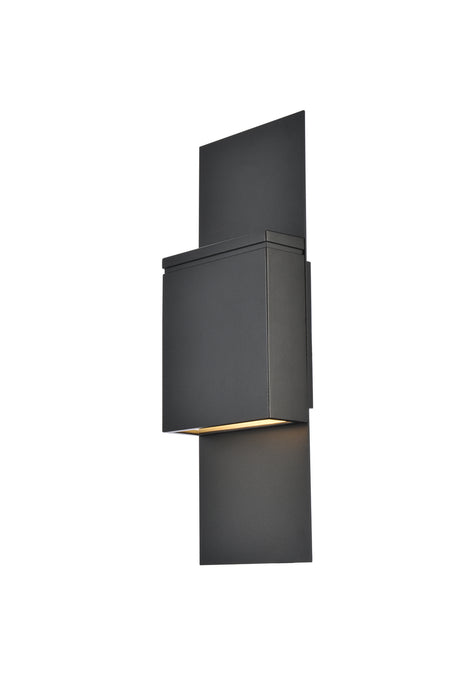 Elegant Lighting LDOD4024BK LED Outdoor Wall Lamp, black