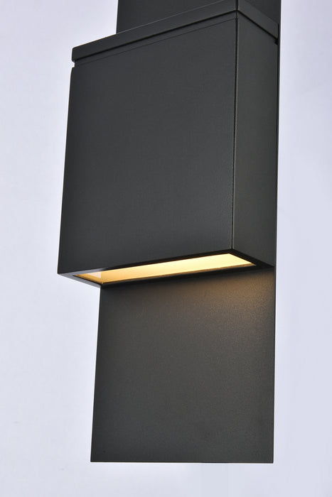 Elegant Lighting LDOD4024BK LED Outdoor Wall Lamp, black