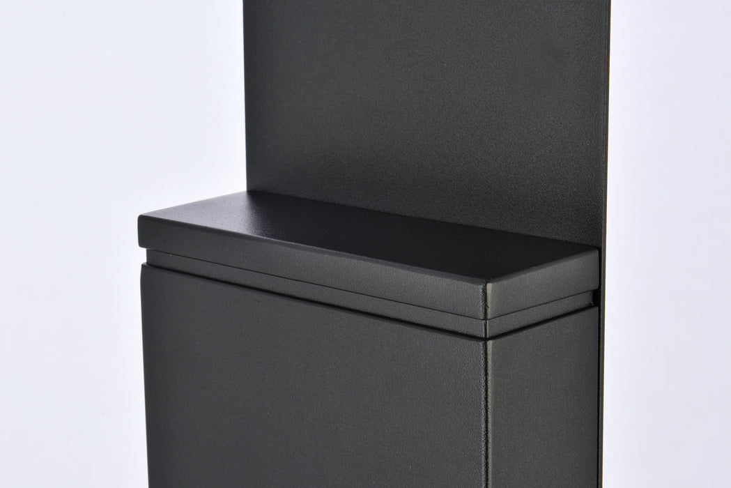 Elegant Lighting LDOD4024BK LED Outdoor Wall Lamp, black