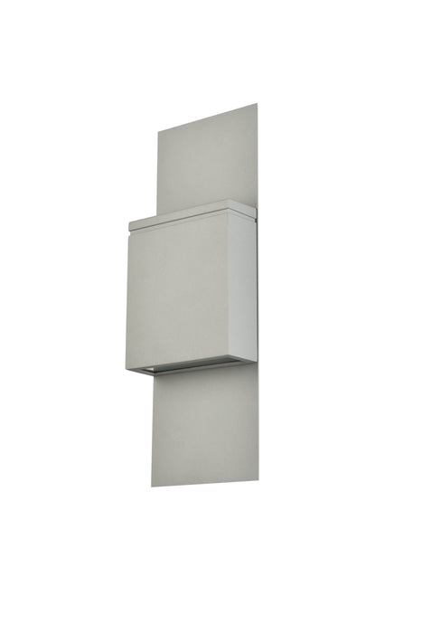 Elegant Lighting LDOD4024S LED Outdoor Wall Lamp, Silver