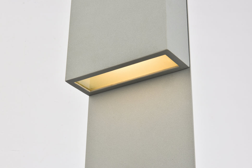 Elegant Lighting LDOD4024S LED Outdoor Wall Lamp, Silver