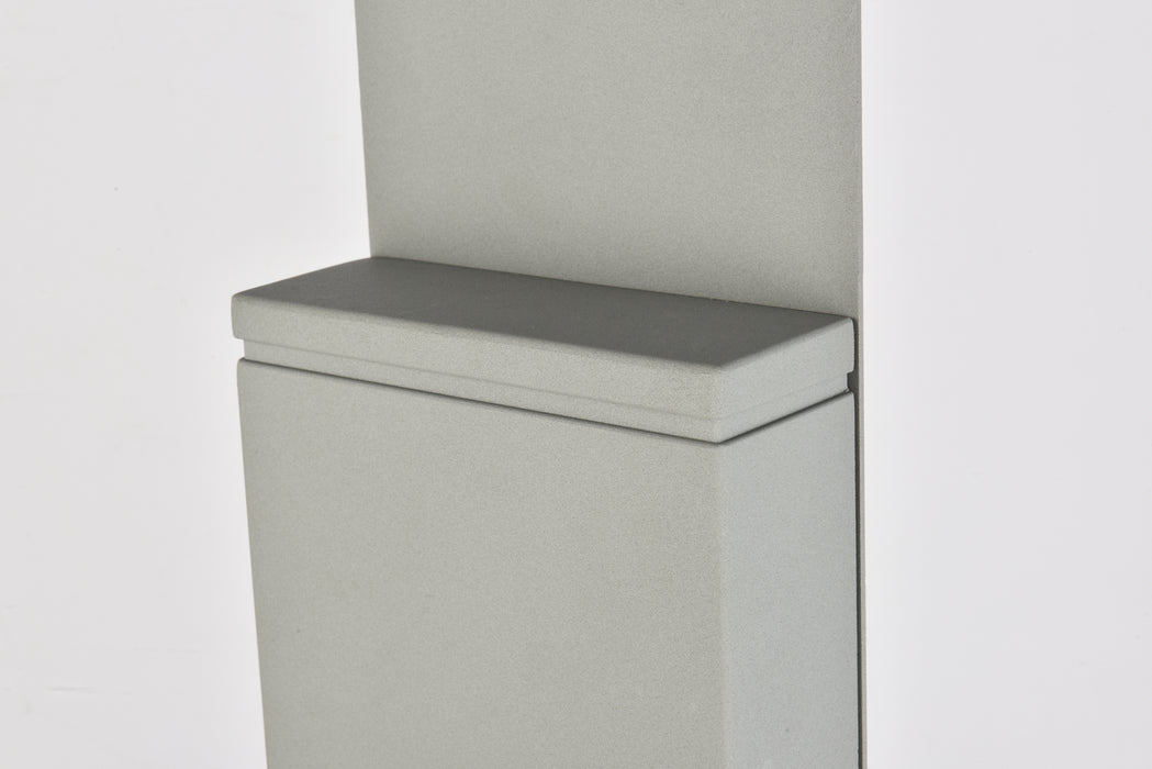 Elegant Lighting LDOD4024S LED Outdoor Wall Lamp, Silver