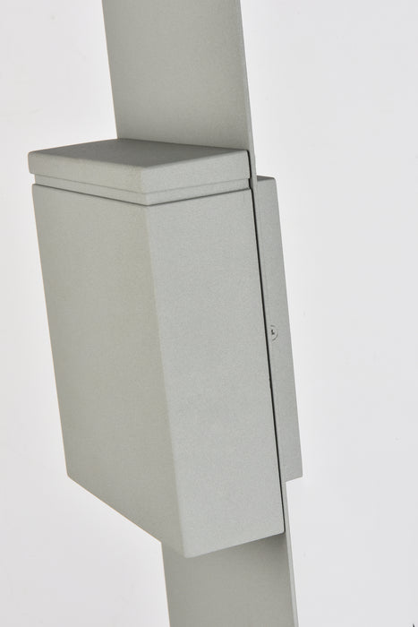 Elegant Lighting LDOD4024S LED Outdoor Wall Lamp, Silver