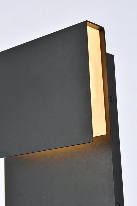 Elegant Lighting LDOD4029BK LED Outdoor Wall Lamp, black
