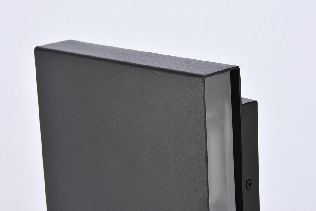 Elegant Lighting LDOD4029BK LED Outdoor Wall Lamp, black