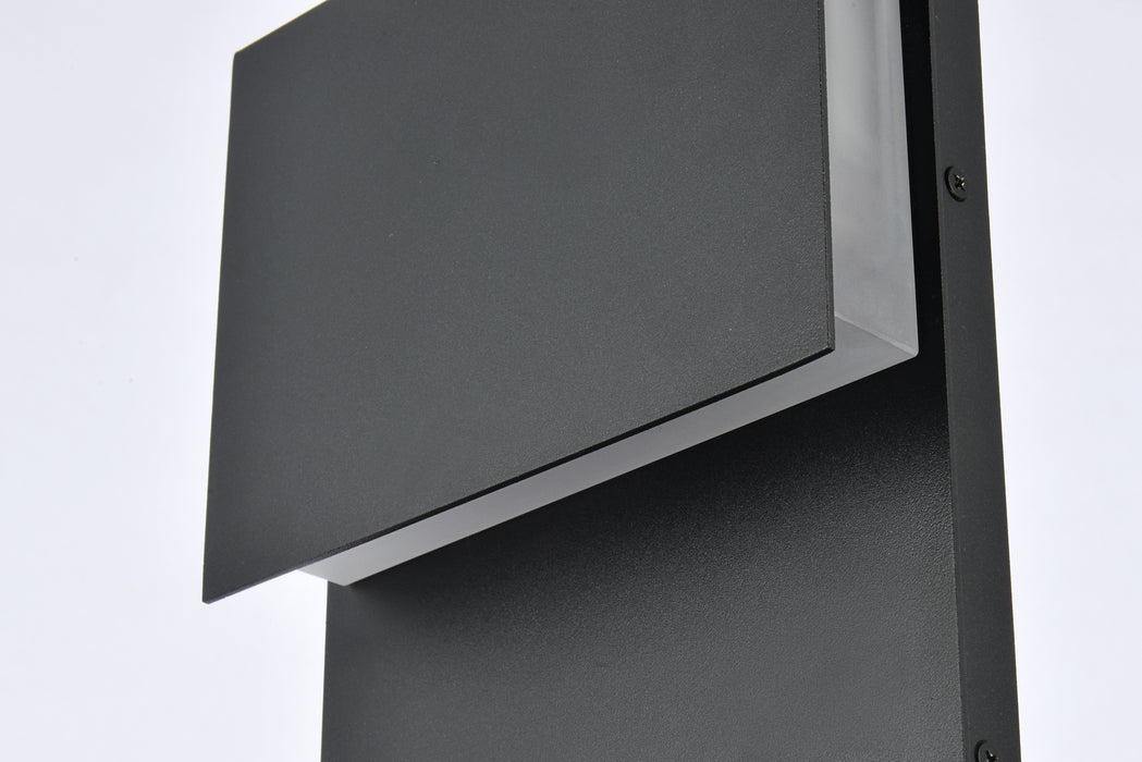 Elegant Lighting LDOD4029BK LED Outdoor Wall Lamp, black