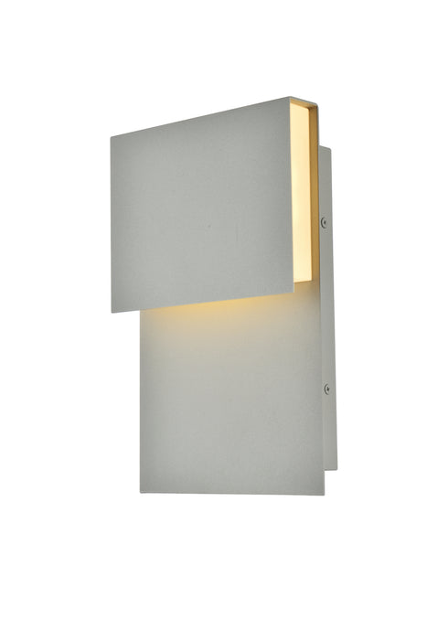 Elegant Lighting LDOD4029S LED Outdoor Wall Lamp, Silver