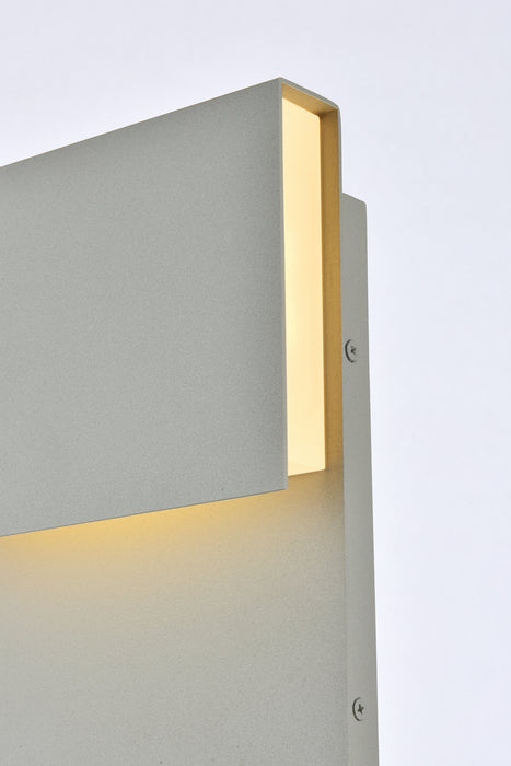 Elegant Lighting LDOD4029S LED Outdoor Wall Lamp, Silver