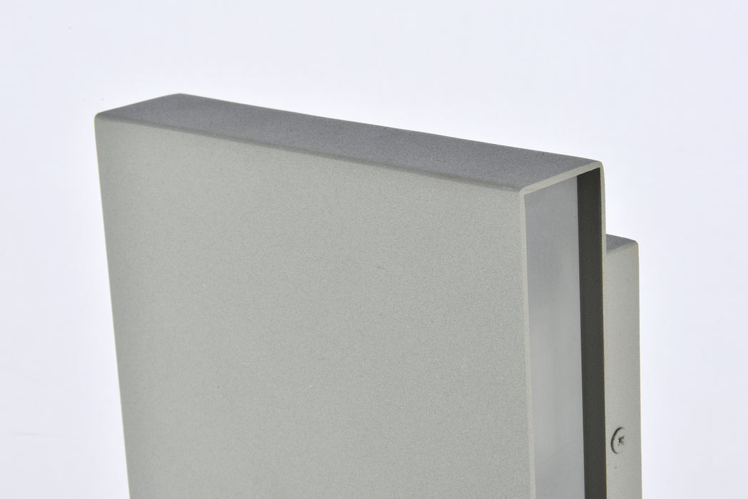 Elegant Lighting LDOD4029S LED Outdoor Wall Lamp, Silver