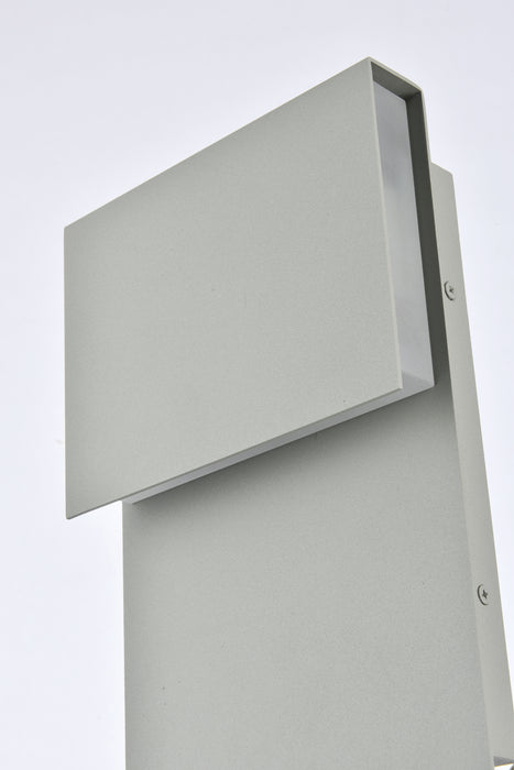 Elegant Lighting LDOD4029S LED Outdoor Wall Lamp, Silver