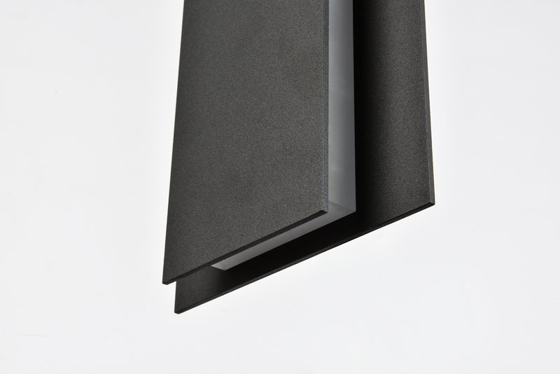 Elegant Lighting LDOD4033BK LED Outdoor Wall Lamp, black
