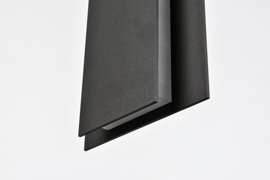Elegant Lighting LDOD4033BK LED Outdoor Wall Lamp, black