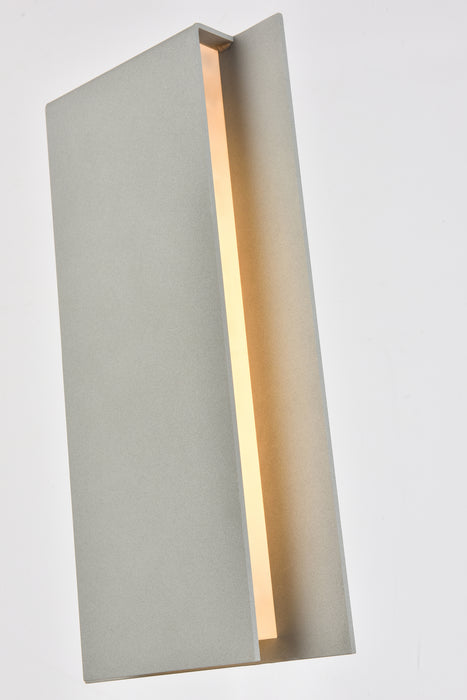 Elegant Lighting LDOD4033S LED Outdoor Wall Lamp, Silver