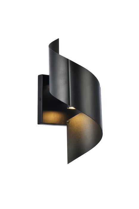Elegant Lighting LDOD4034BK LED Outdoor Wall Lamp, black