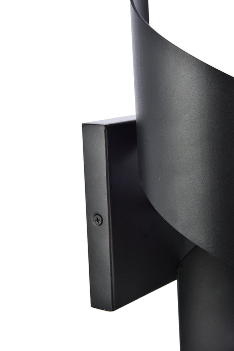 Elegant Lighting LDOD4034BK LED Outdoor Wall Lamp, black