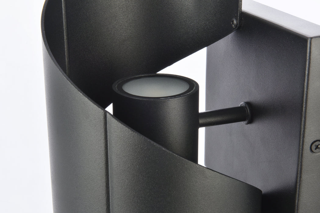 Elegant Lighting LDOD4034BK LED Outdoor Wall Lamp, black