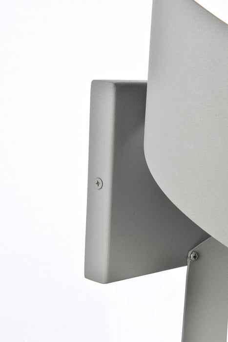 Elegant Lighting LDOD4034S LED Outdoor Wall Lamp, Silver