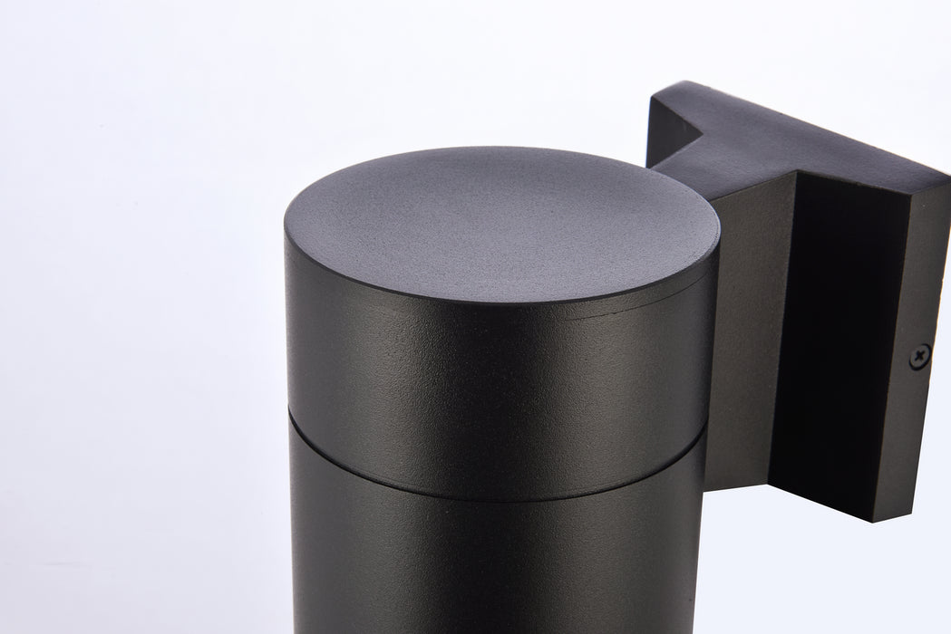 Elegant Lighting LDOD4039BK LED Outdoor Wall Lamp, black