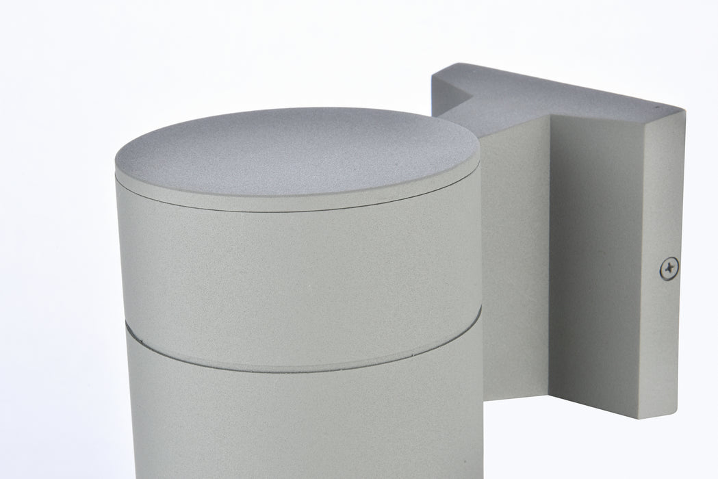 Elegant Lighting LDOD4039S Outdoor Wall Mount, Silver