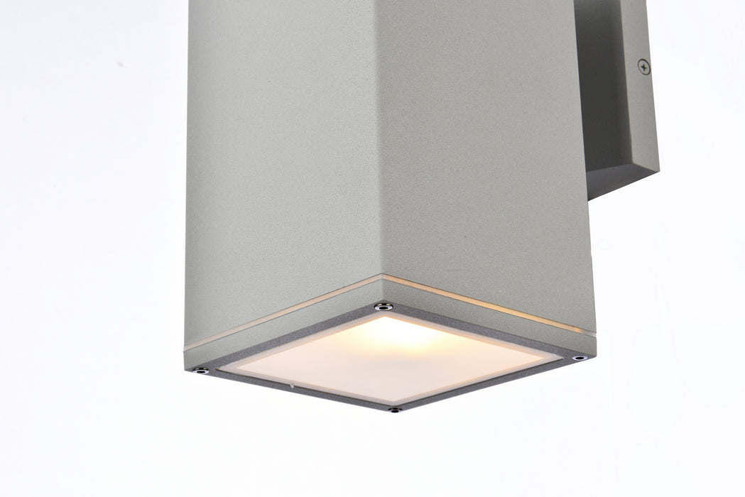 Elegant Lighting LDOD4041S Outdoor Wall Mount, Silver