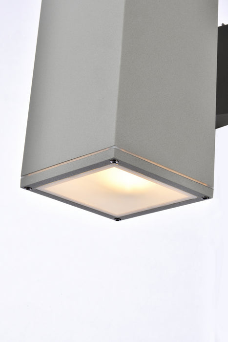 Elegant Lighting LDOD4042S Outdoor Wall Mount, Silver