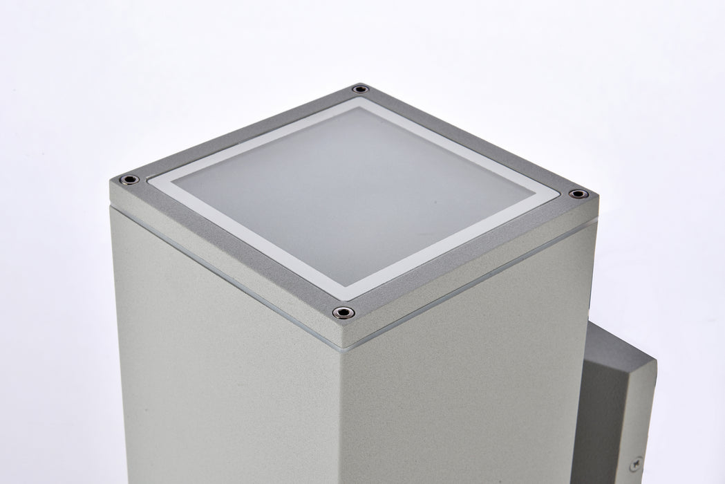 Elegant Lighting LDOD4042S Outdoor Wall Mount, Silver