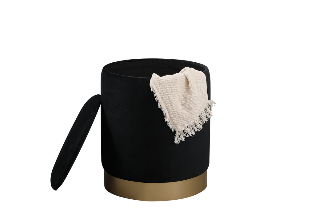 Elegant Lighting OT1015BK Ottoman, Black