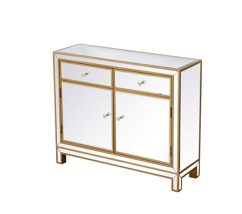Elegant Lighting MF72002G Nightstand, Antique Gold