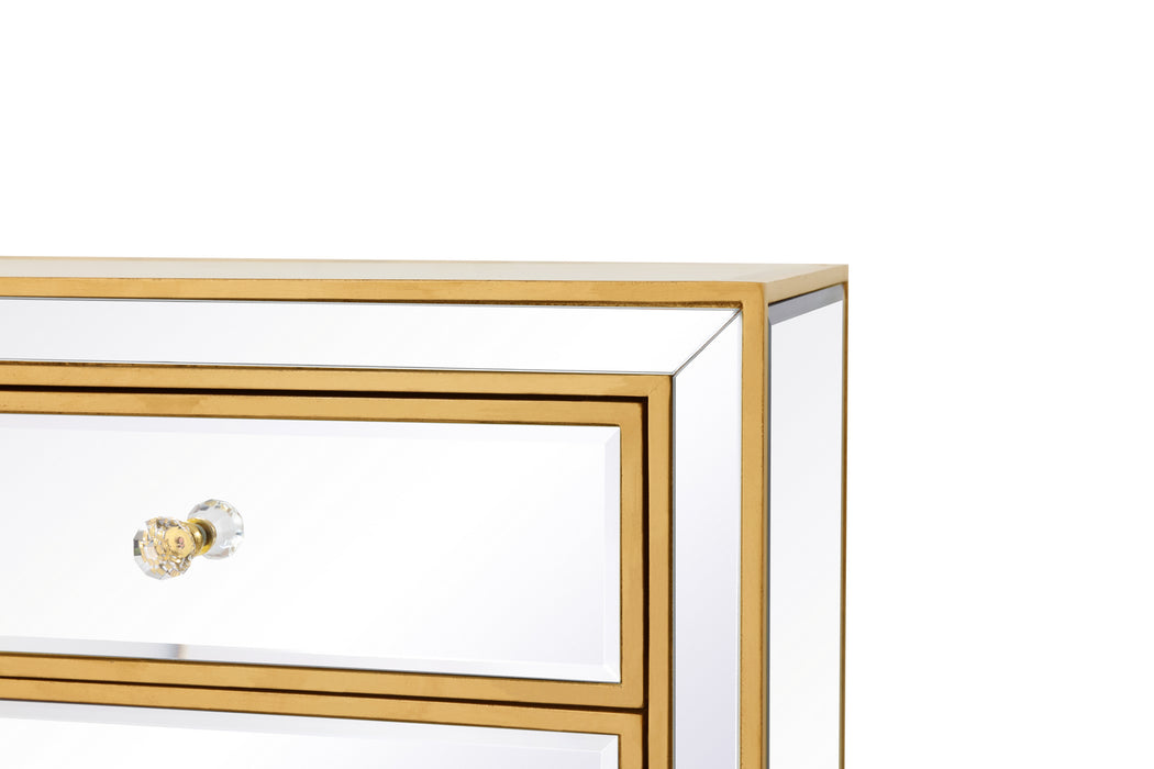 Elegant Lighting MF72002G Nightstand, Antique Gold