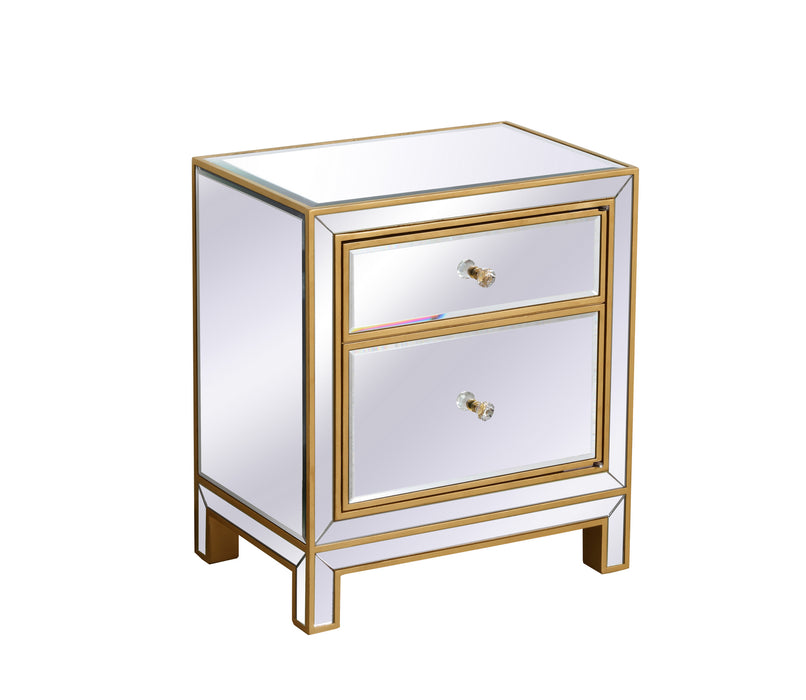 Elegant Lighting MF72016G Nightstand, Antique Gold