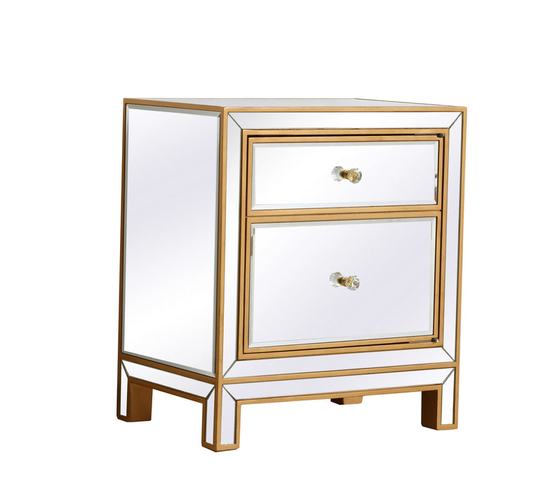 Elegant Lighting MF72016G Nightstand, Antique Gold