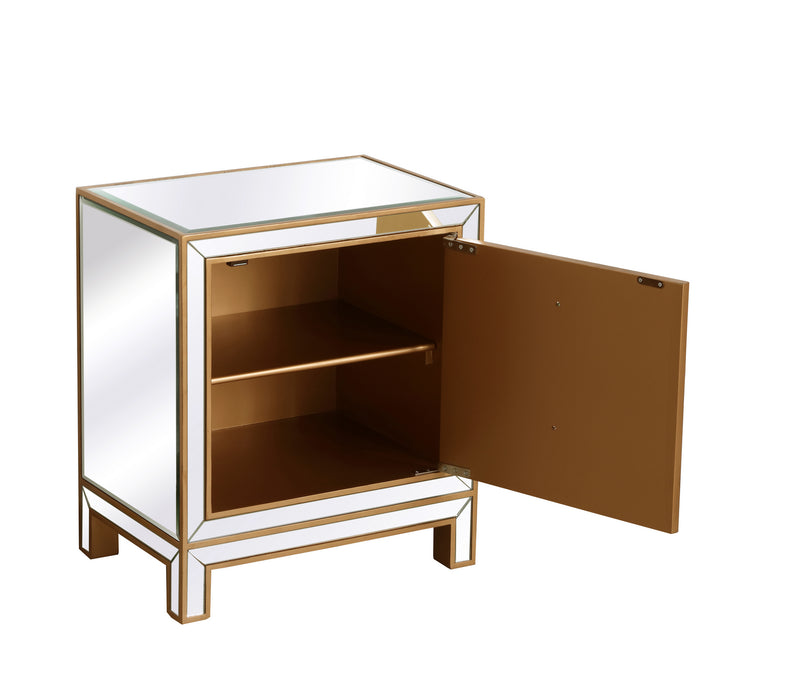 Elegant Lighting MF72016G Nightstand, Antique Gold