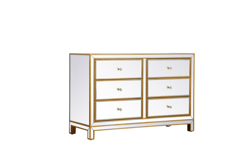Elegant Lighting MF72017G Dresser, Antique Gold
