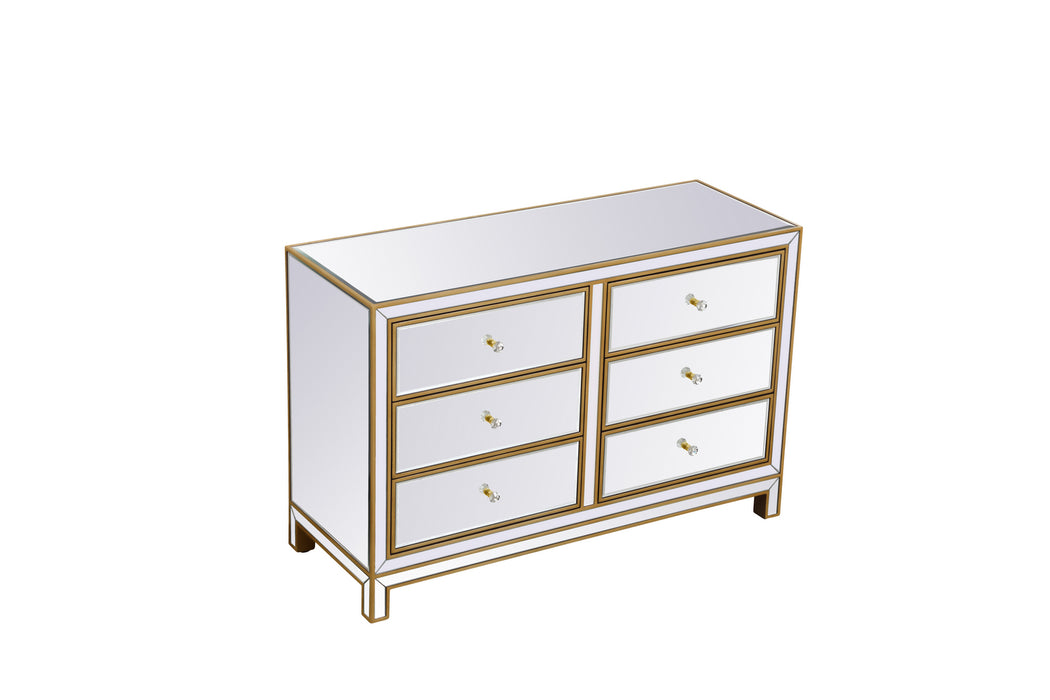 Elegant Lighting MF72017G Dresser, Antique Gold