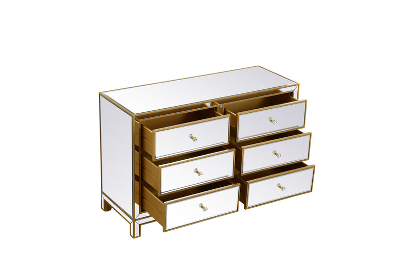 Elegant Lighting MF72017G Dresser, Antique Gold