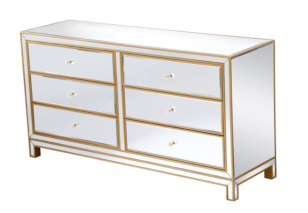 Elegant Lighting MF72036G Dresser, Antique Gold