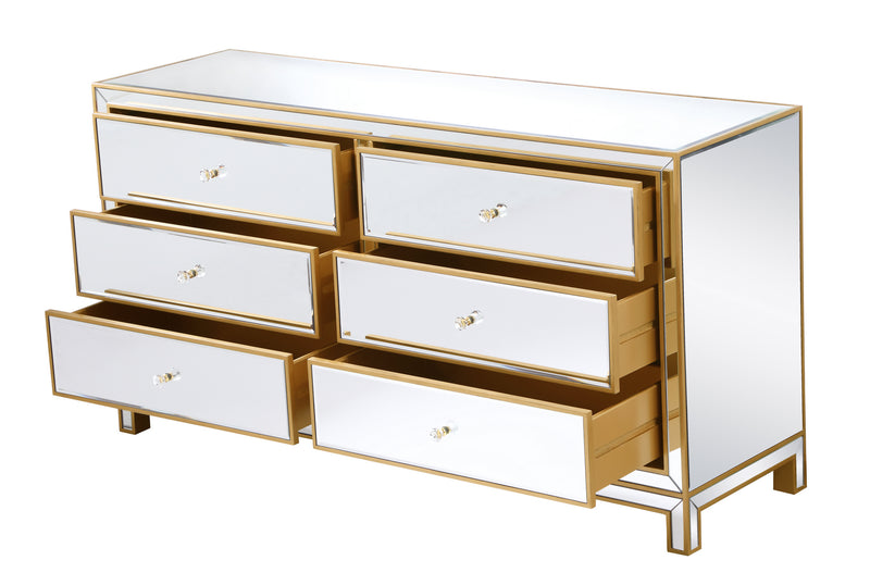 Elegant Lighting MF72036G Dresser, Antique Gold
