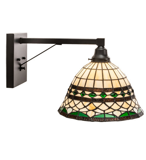 Meyda Tiffany 202145 One Light Wall Sconce, Textured Black