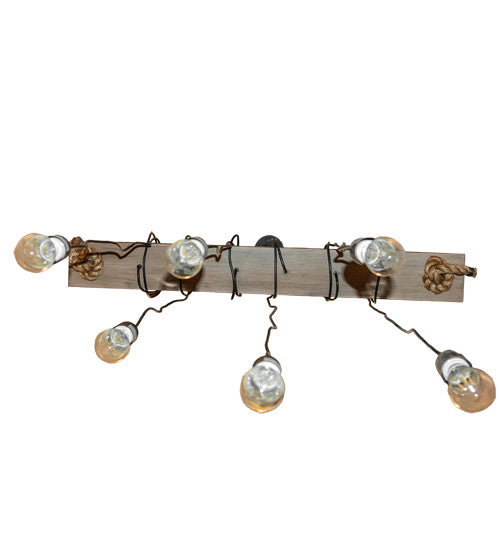 Meyda Tiffany 214186 LED Pendant, Textured Black And Old Distressed Wood