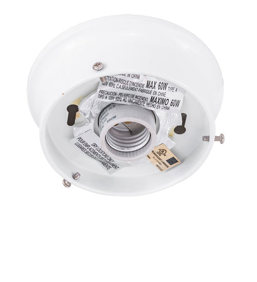 Meyda Tiffany 214386 One Light Flushmount, White
