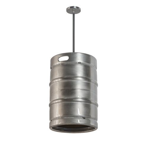 Meyda Tiffany 224991 One Light Pendant, Stainless Steel And Amber