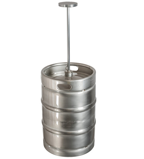 Meyda Tiffany 224991 One Light Pendant, Stainless Steel And Amber