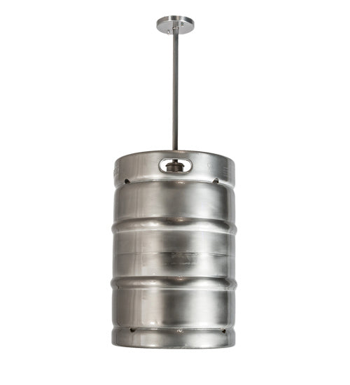 Meyda Tiffany 224991 One Light Pendant, Stainless Steel And Amber