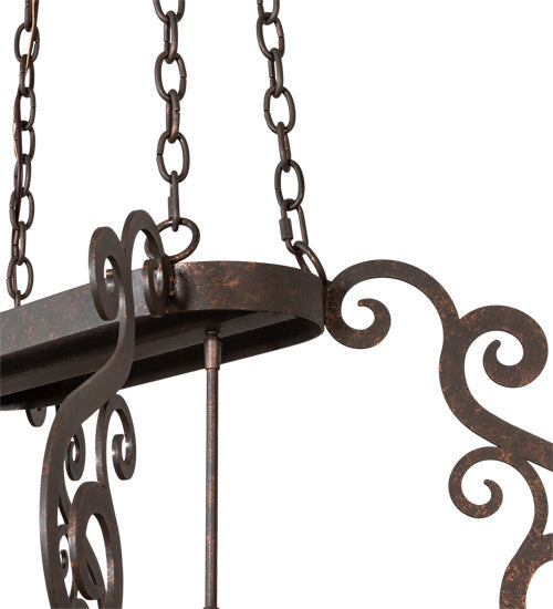 Meyda Tiffany 226654 Two Light Pot Rack, Copper Rust