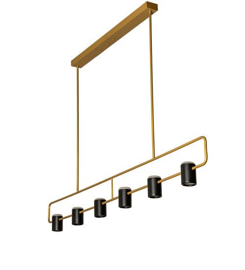 Meyda Tiffany 227974 LED Pendant, Goldtastic And Flat Black