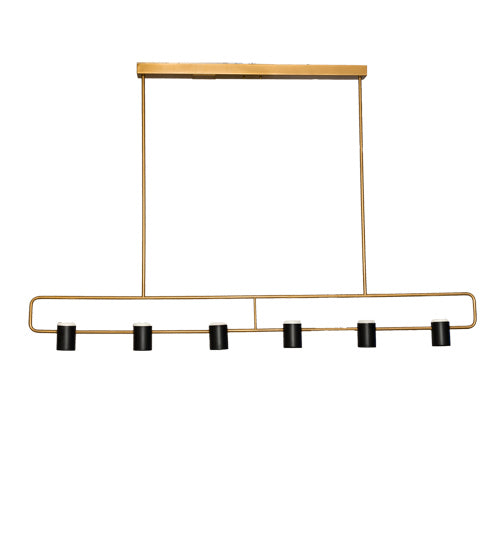 Meyda Tiffany 227974 LED Pendant, Goldtastic And Flat Black