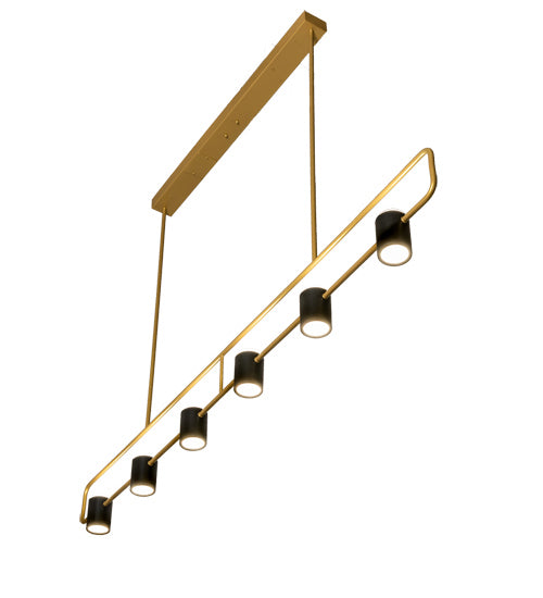 Meyda Tiffany 227974 LED Pendant, Goldtastic And Flat Black