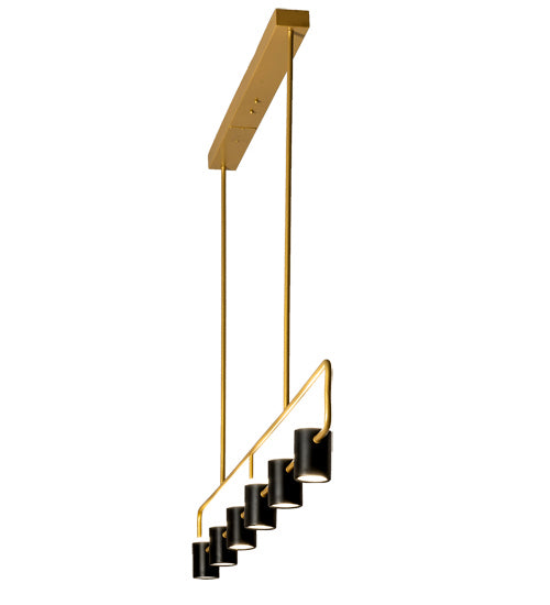 Meyda Tiffany 227974 LED Pendant, Goldtastic And Flat Black