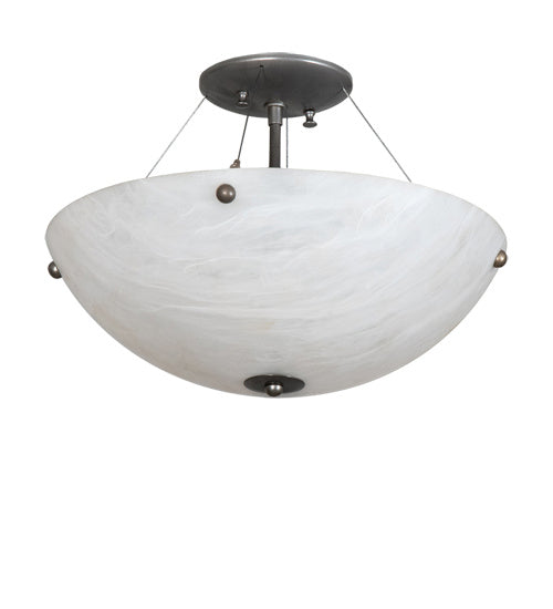 Meyda Tiffany 228455 Two Light Flush Mount, Brushed Nickel